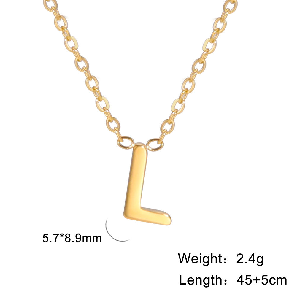 Personalisierte Buchstaben-Halskette mit Anhänger, 18K Gold