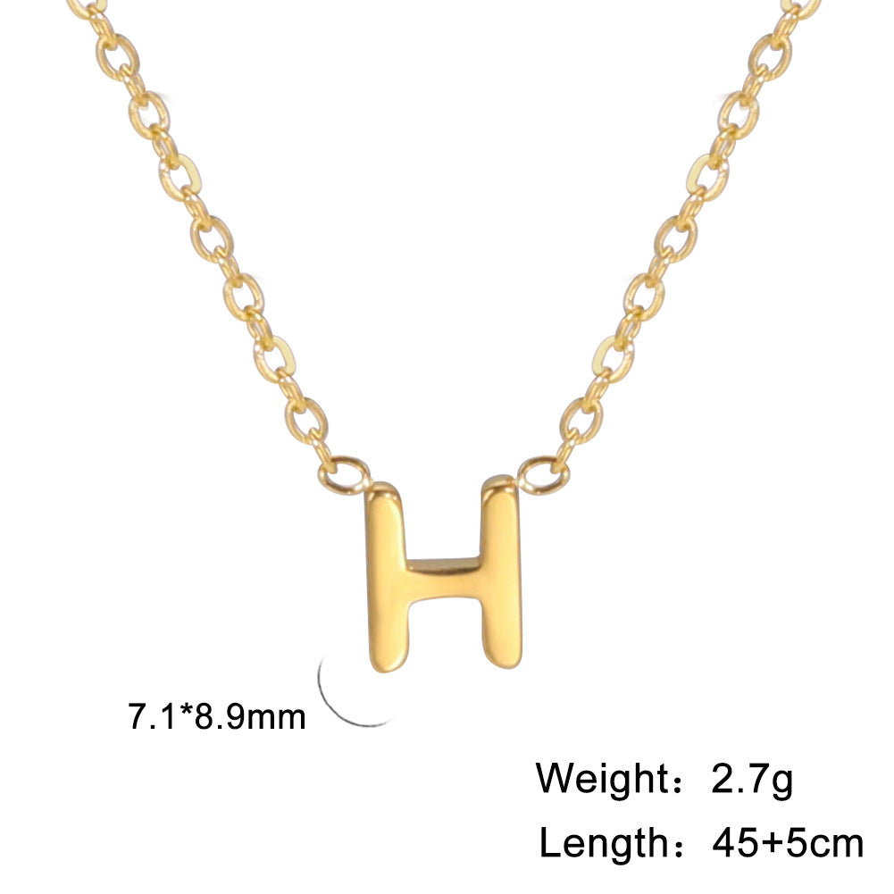 Personalisierte Buchstaben-Halskette mit Anhänger, 18K Gold