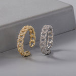 Beliebter, mit Kupfer eingelegter Zirkonia-Ring für Damen, personalisierter, modischer Ins-Handschmuck
