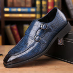 Mocassins à motif crocodile avec boucle pour homme