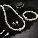 Set di gioielli con perle, 3 pezzi