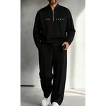 Completo uomo con pullover a mezza zip e pantaloni