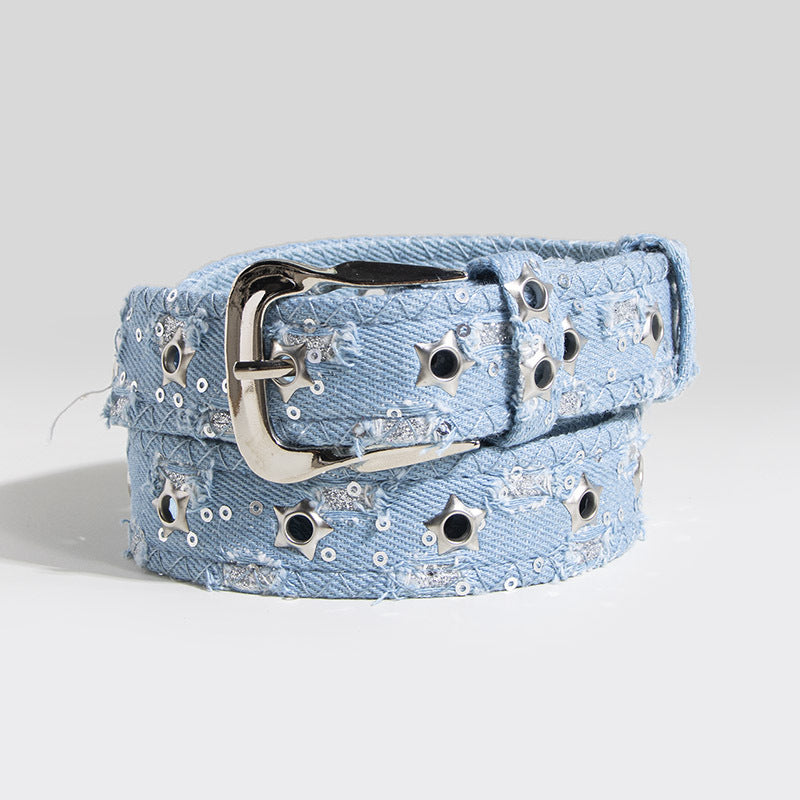 In-stock Suede Leopard Print Simple Style Women's Versatile Pin Buckle Clothing Belt, Best