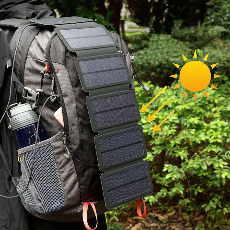 Folding Solar Panel Charger, USB for Camping and Hiking