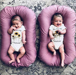 Portable Baby Nest Lounger, Cotton Newborn Bed