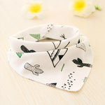 Waterdichte driehoekige baby-slabbetjes van katoen met cartoonprint, bandana-slabbetjes voor kwijlen, pasgeborene