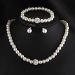 Set di gioielli con perle, 3 pezzi
