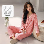 Ensemble de pyjama à manches longues pour femme