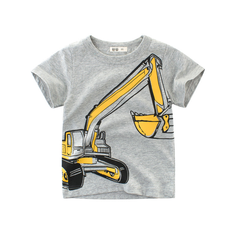 Zomer-T-shirt met cartoonprint voor jongens