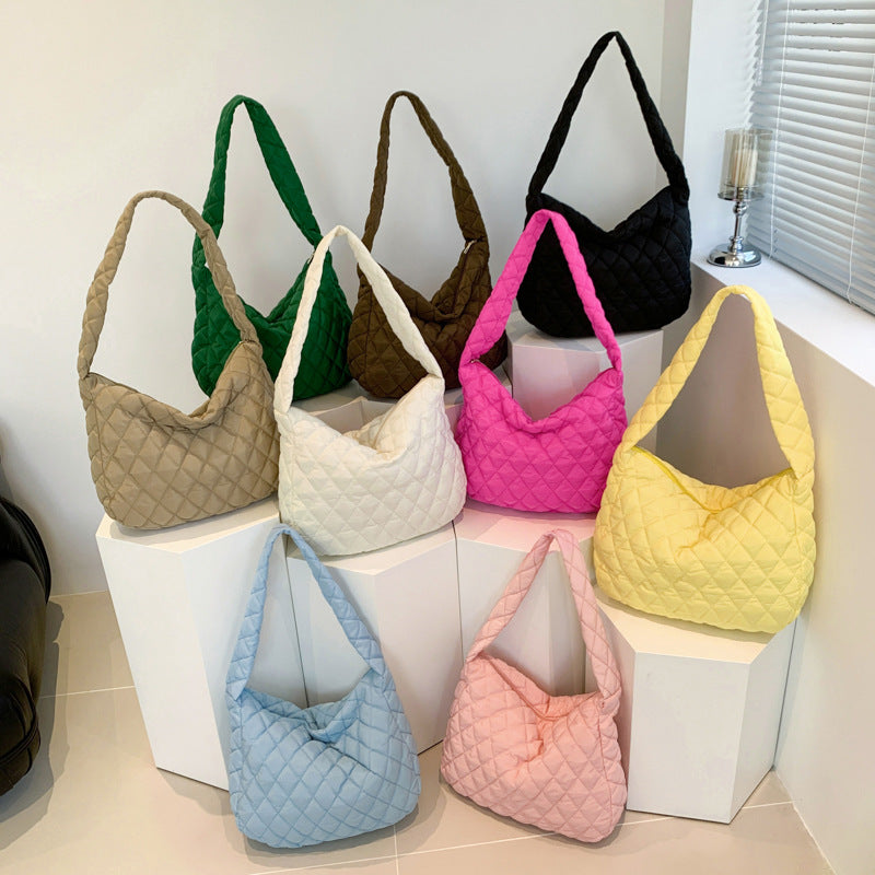 Winter Personalized Bags for Women Crossbody Bag with Rhombus Stitching Design Commuting C
