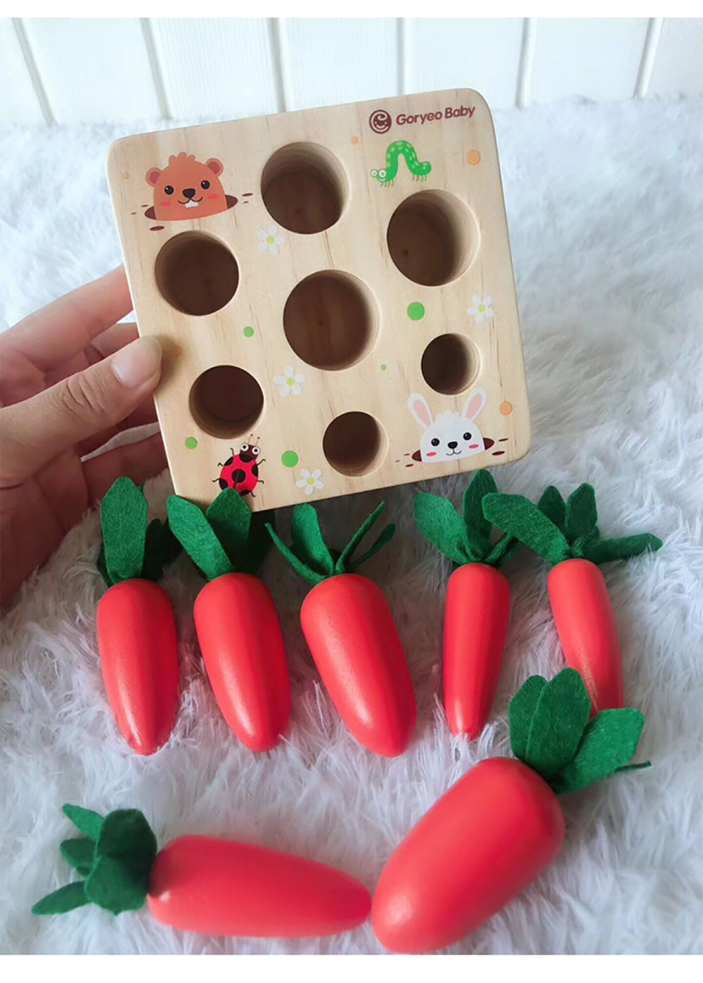 Wooden Carrot Harvest Puzzle Toy