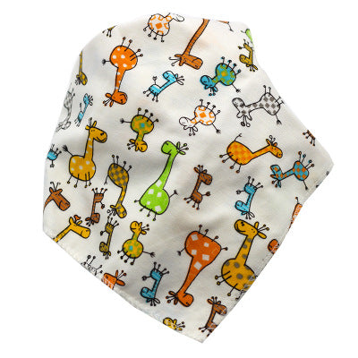 Waterdichte driehoekige baby-slabbetjes van katoen met cartoonprint, bandana-slabbetjes voor kwijlen, pasgeborene