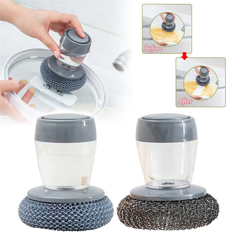 Soap-Dispensing Kitchen Palm Brush