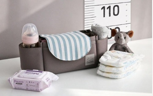 Organizador multifuncional para cochecito de bebé, bolsa de maternidad para pañales, accesorios para cochecito con portavasos