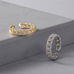 Beliebter, mit Kupfer eingelegter Zirkonia-Ring für Damen, personalisierter, modischer Ins-Handschmuck