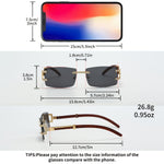 Luxurious Gift Box Set - Women's Diamond-set Square-edge Frameless Stylish Glasses with Me