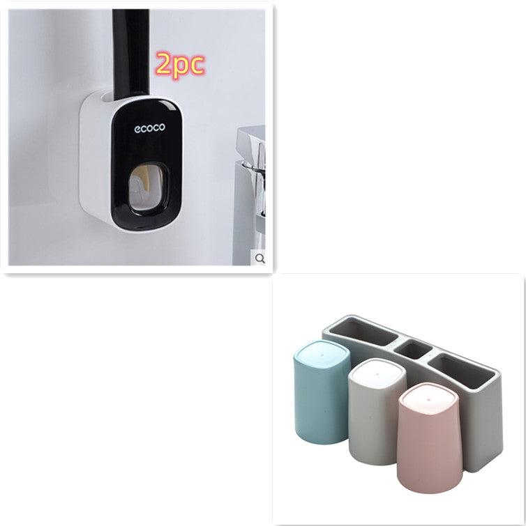Automatischer Zahnpastaspender mit Zahnbürstenhalter-Set