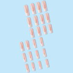 Blush French Press-On Nägel, ultradünn