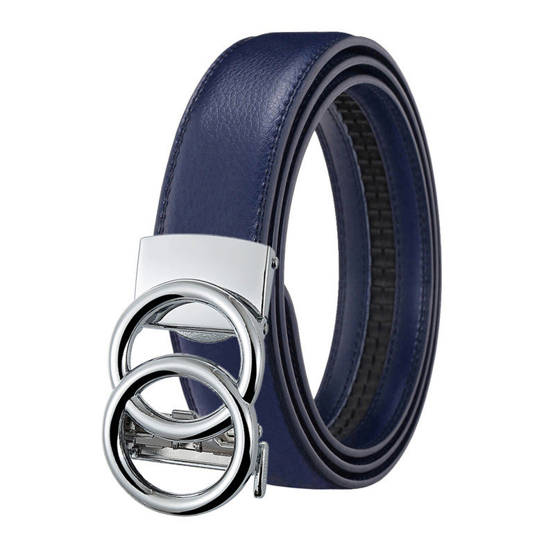 Unisex Automatic Genuine Leather Belt
