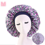 Gorro de dormir de satén de seda con estampado