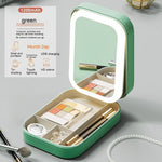 LED Lighted Makeup Mirror with Storage Box