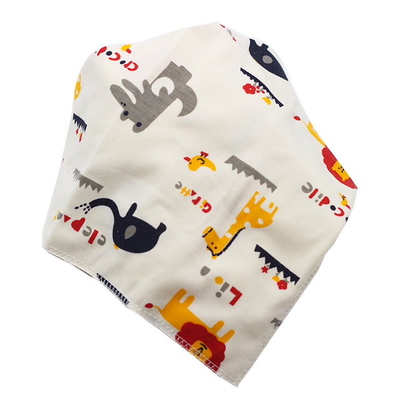 Waterdichte driehoekige baby-slabbetjes van katoen met cartoonprint, bandana-slabbetjes voor kwijlen, pasgeborene