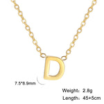 Personalisierte Buchstaben-Halskette mit Anhänger, 18K Gold