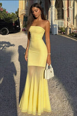 Strapless zomer-minijurk