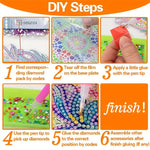 Kit de Porta-chaves Diamond Painting, Golfinho
