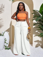 Women's High-Waisted Wide-Leg Trousers