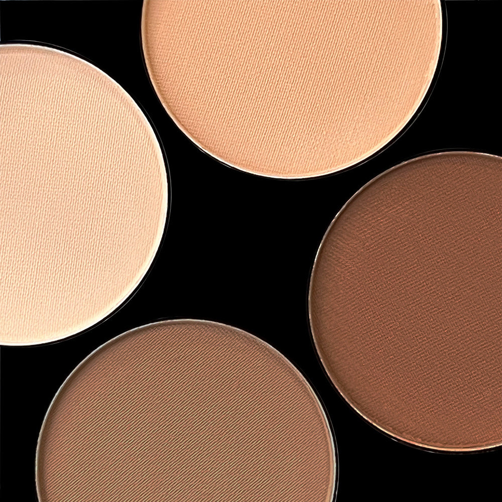 Compacto de contorno mate iluminador para mujer