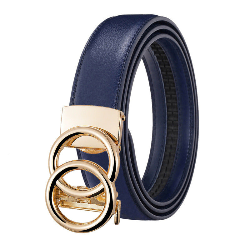 Unisex Automatic Genuine Leather Belt