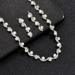 Conjunto de Joias de Noiva com Strass em Forma de Lágrima