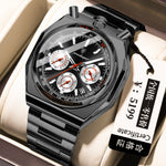 Orologio al quarzo luminoso retrò da uomo, impermeabile
