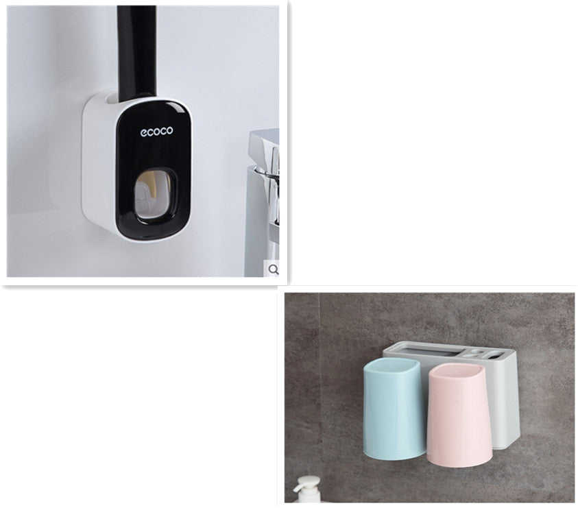 Automatischer Zahnpastaspender mit Zahnbürstenhalter-Set