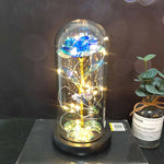 LED-Rose in Glaskuppel, leuchtendes Blumengeschenk