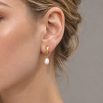 Rhinestone and Pearl Stud Earrings