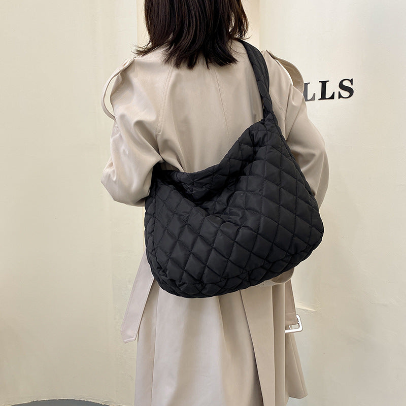 Winter Personalized Bags for Women Crossbody Bag with Rhombus Stitching Design Commuting C