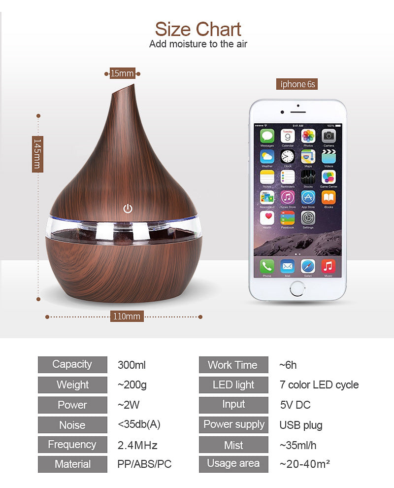 LED Ultrasonic Essential Oil Diffuser
