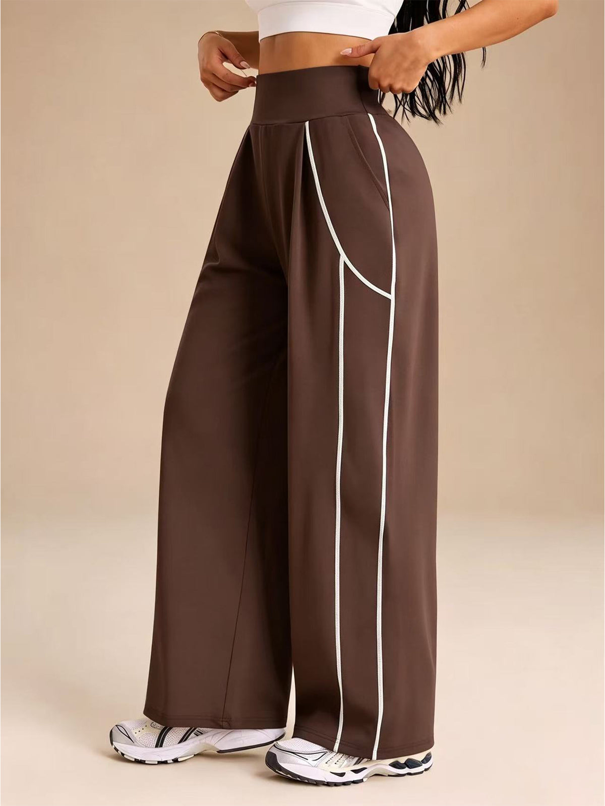 High-Waist-Yogahose mit Taschen