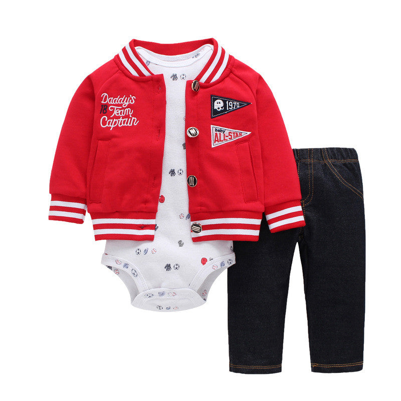 Tweedeelige katoenen baby-outfitset
