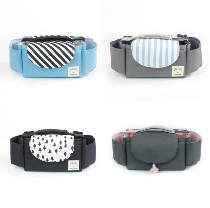 Organizador multifuncional para cochecito de bebé, bolsa de maternidad para pañales, accesorios para cochecito con portavasos