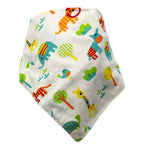 Waterdichte driehoekige baby-slabbetjes van katoen met cartoonprint, bandana-slabbetjes voor kwijlen, pasgeborene