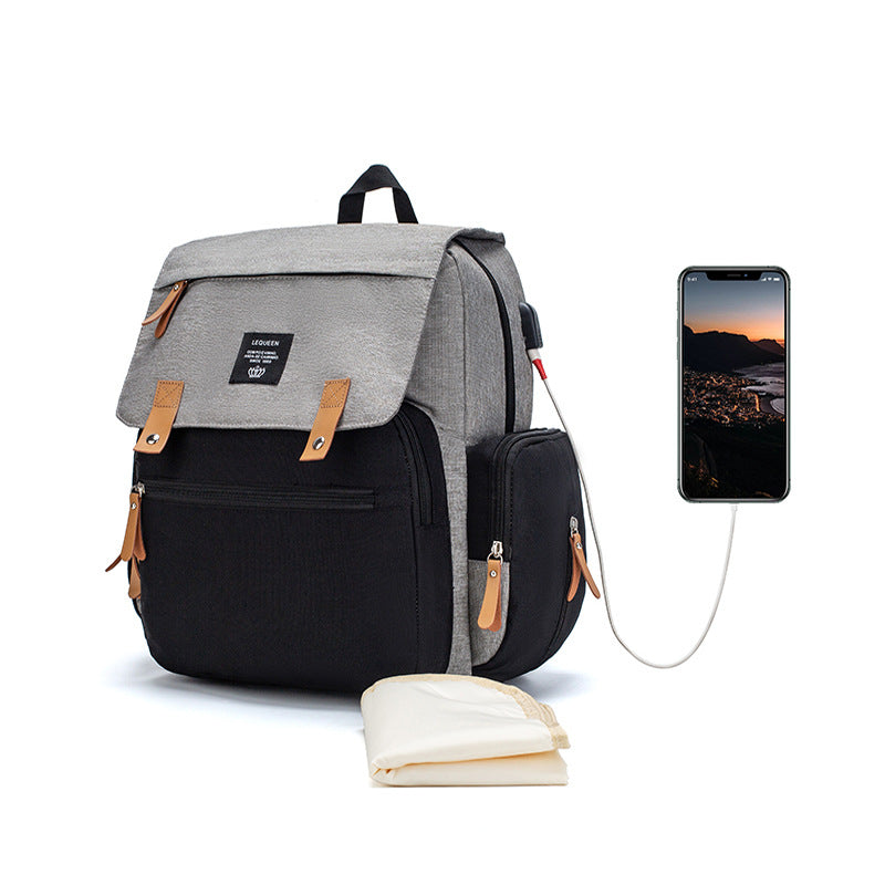Bolso maternal de gran capacidad multifuncional LEQUEEN