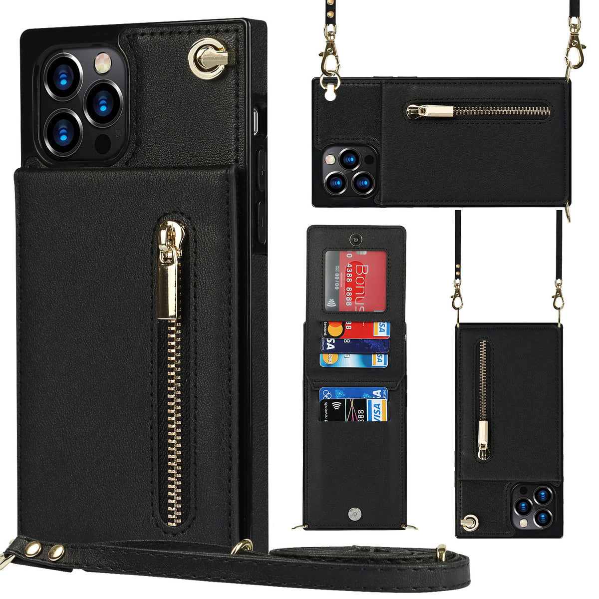 Samsung Crossbody Phone Case with Zipper Wallet