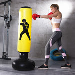 Saco de boxeo inflable de pie, 160 cm