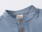 T-shirt a maniche corte con scollo a V da bambino, in cotone