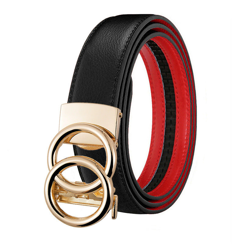 Unisex Automatic Genuine Leather Belt