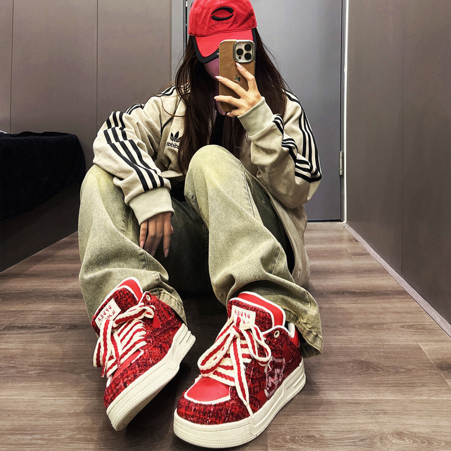 Women's Printed Flat Sneakers