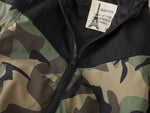 Giacca con cappuccio camouflage da bambino, cappotto primaverile leggero
